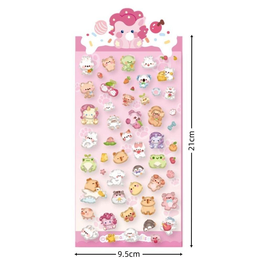 2pcs Creative Stationery Stickers PVC Diary Decoration New 3D Stickers  Students Gifts
