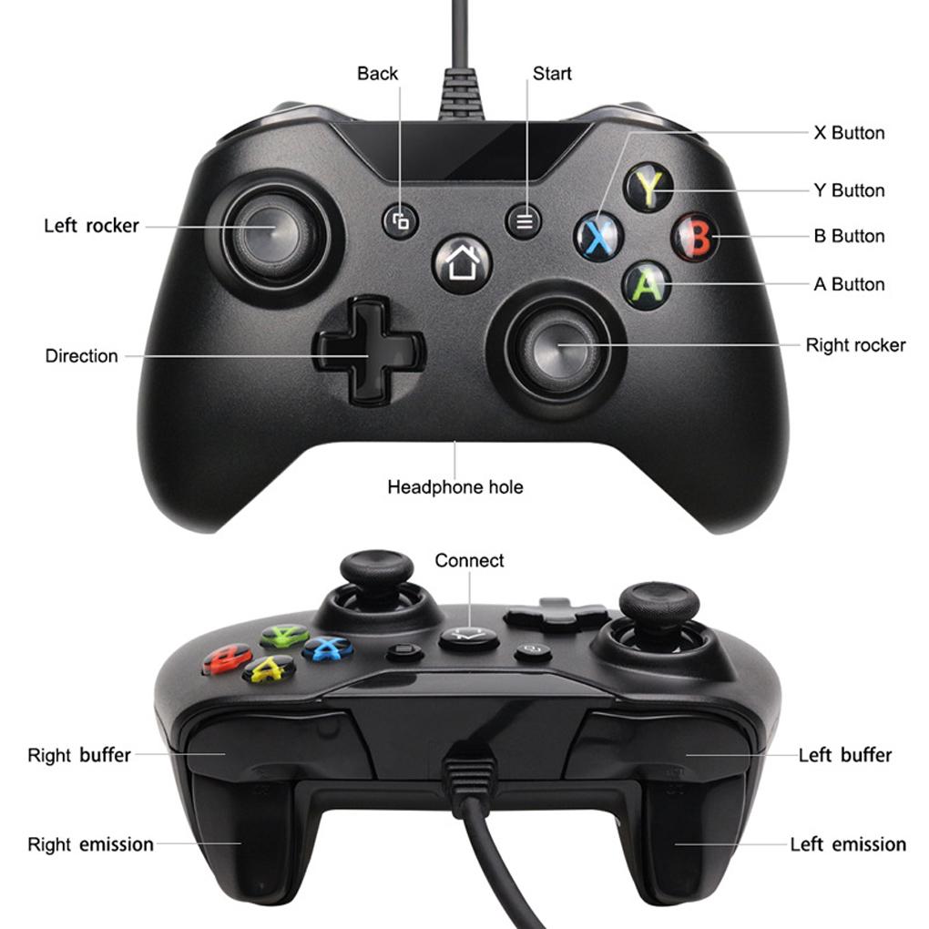 USB Wired Dual Motor Vibration Game Controller 2.4Ghz Wireless Rechargeable Gaming Console Desktop PC Gamepad ABS Joystick