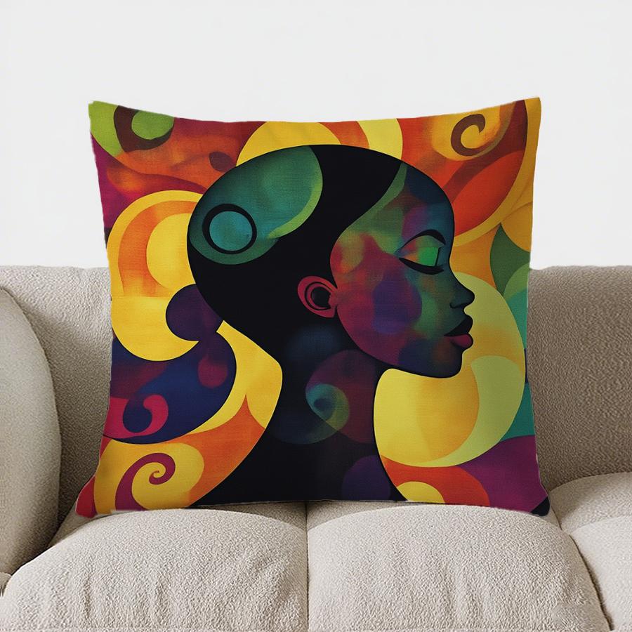 Home Decor Colorful Silhouette Art Pillow For Home Decor Pattern Cushion Cover Suitable For Sofa Bedroom Car Pillow Cover