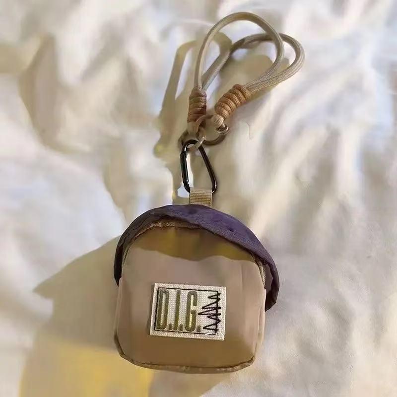Trendy Colorful Soft Small Backpack with Coin Purse, Hand Strap & Contrasting Color Lanyard Pendant