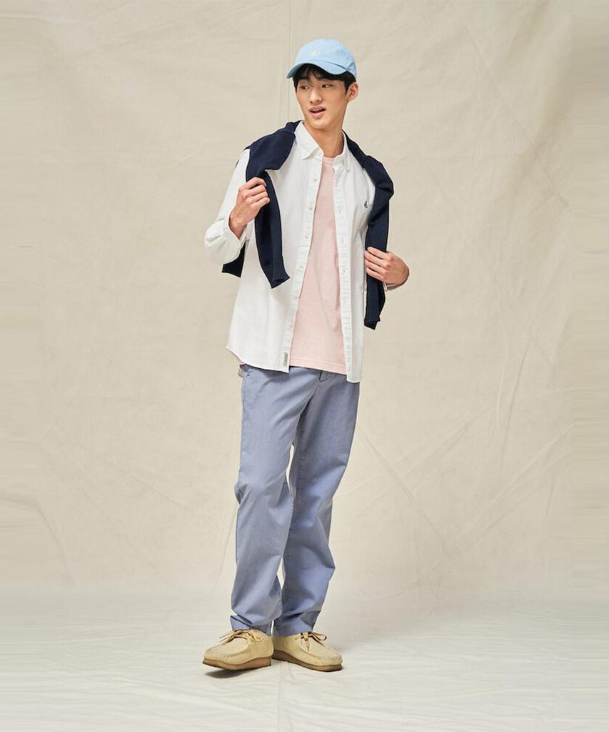 Binpolmen Garment Dyed Regular Pants Blue (Bc5221C12P)
