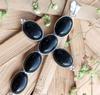 Black Onyx Gemstone 925 Sterling Silver Plated Gifted Cross Shape Pendant Jewelry NST-J2H1606