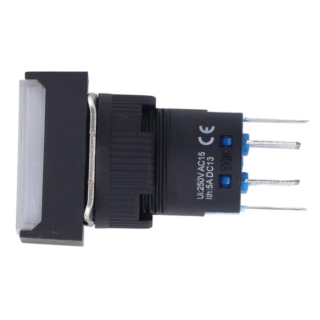 Interruptor de Botão de Pressão Momentâneo com Arruela ABS Luz de Controle Embutida para Motor Eletrodomésticos