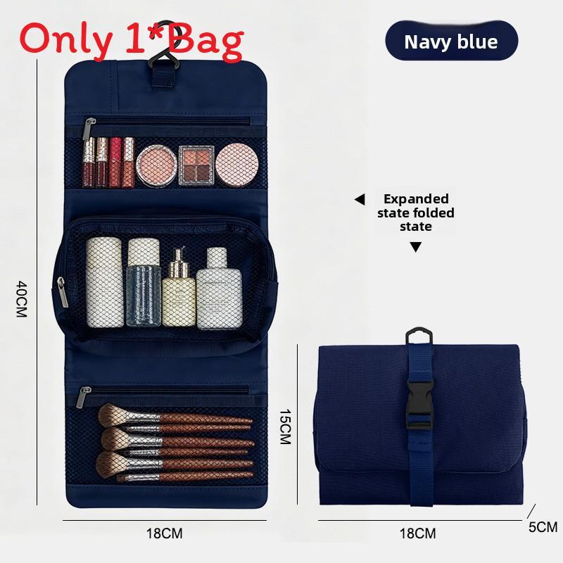 Travel Organizer Bag With Waterproof Layered Compartments For Cosmetics And Toiletries