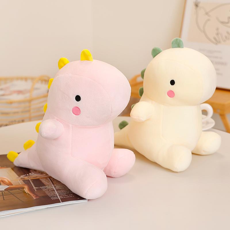 Dinosaur Theme Soft Plush Toy Cute Dinosaur White Pink Green Dino Stuffed Plushies Dolls Happy Roar Birthday Ideal For Children Boy Gifts