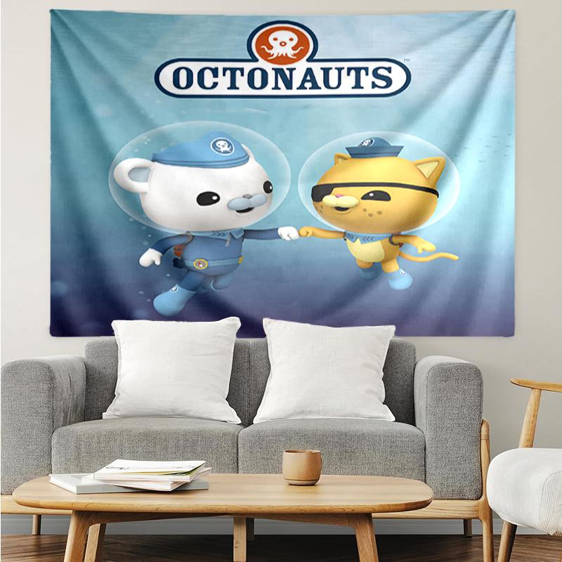 Octonauts Print Tapestry, Backdrop, Easy Setup, Ideal for Bedroom, Office & Living Room, with Aesthetic Wall Hanging Decor.