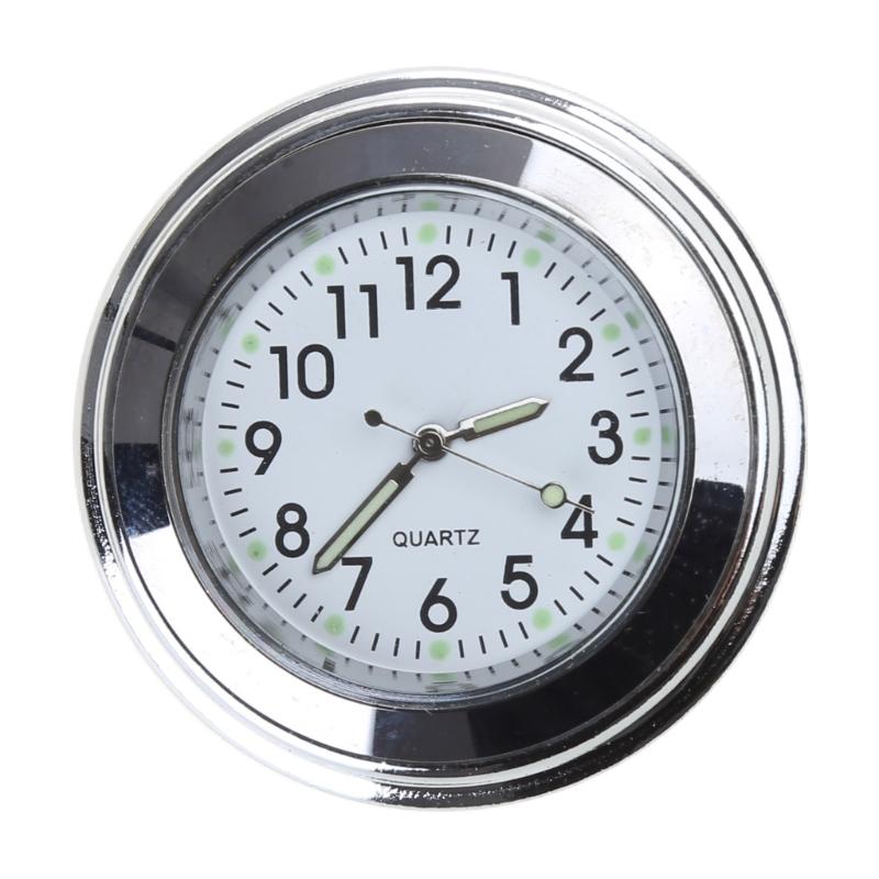 22/25mm Universal Waterproof Motorcycle Handlebar Mount Aluminum Alloy Dial-Clock Temp Thermometer Handlebar Clock Watch