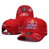 Red Bull Stylowa czapka z daszkiem w stylu wyścigowym, haftowana, dla mężczyzn i kobiet, regulowana, z zakrzywionym daszkiem, modna, sportowa, przeciwsłoneczna, z motywami motorsportu