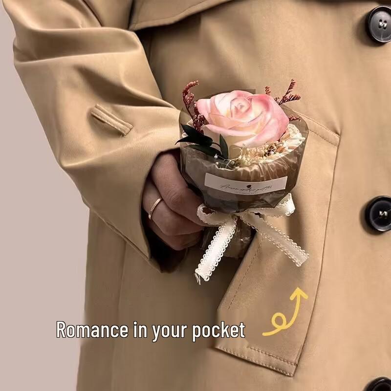 Preserved Mini Rose Bouquet - Artificial Dried Flowers Gift Ornament for Birthdays and Souvenirs