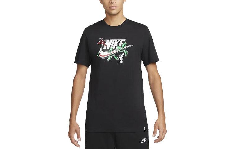 

Nike T Shirts Men s Black Crew Neck Moderate Straight Fit FD1084-010 L