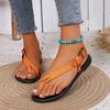 Ciabatte alla moda europee e americane taglia grande a fondo piatto da donna nuovi modelli di tendenza per il commercio estero punta rotonda scarpe da spiaggia all'ingrosso