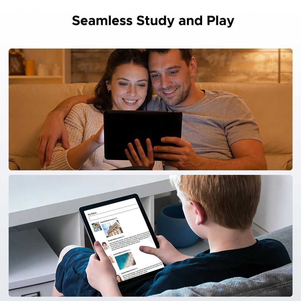 AP10 10.1 inch, 48GB RAM+128GB ROM,  Android 16 Tablet with Gemini AI, 7000mAh, 90Hz, Dual Speakers, Headphone, Tablet with Keyboard, Pen, Case