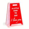 2D Flat Sign Perfect Valentine's Day Gift for Girlfriend "I Love You" Acrylic Desktop Sign Desktop Hanging Sign Durable Acrylic