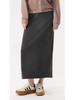 Women's Winter Knit Snowflake Velvet Skirt - Korean Style, Warm, Versatile, Loose Slimming, Back Slit Midi Skirt