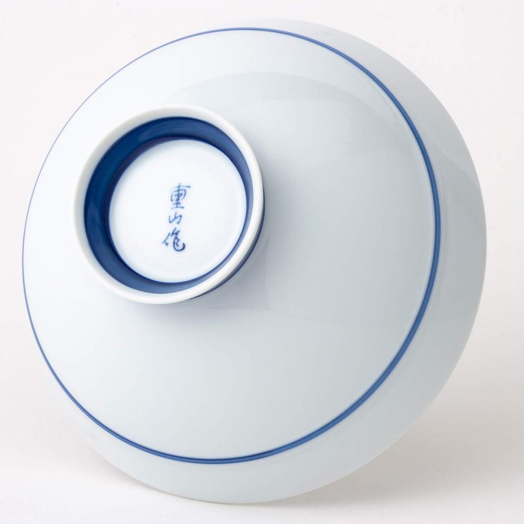 Hasami ware Yumeji sea bream chazuke bowl 23161 (with lid)