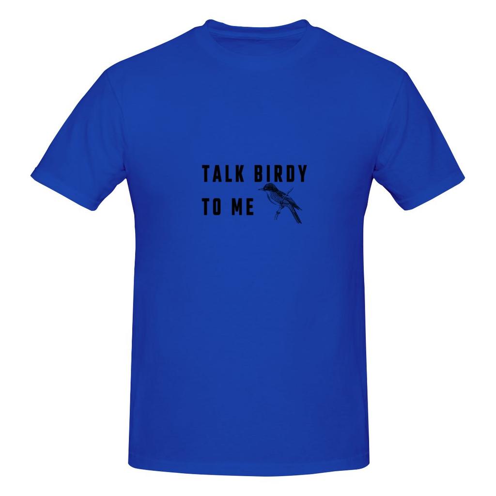 Talk Birdy To Me American Retro Tshirt Loose Lazy Basic Versatile Tees