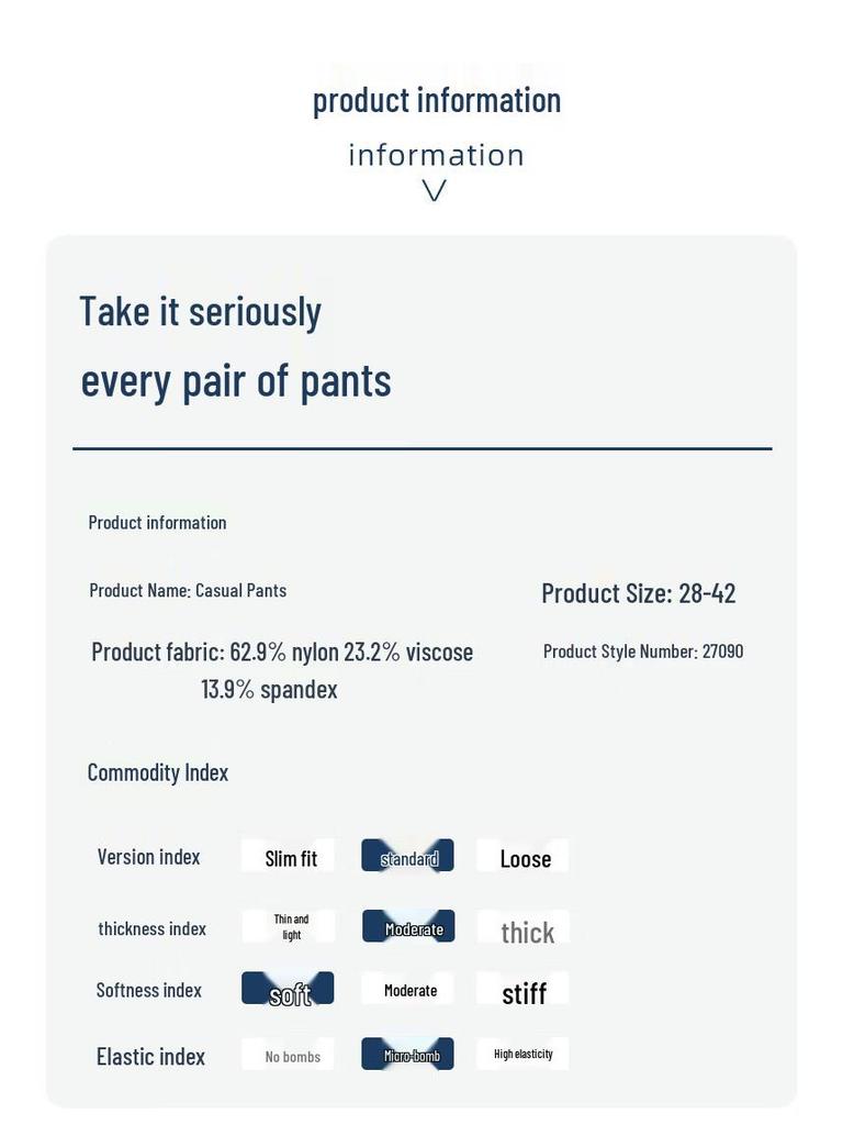 Fengxun Men's Business Casual Straight-Leg Pants