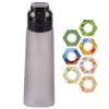 650ML Air Water Bottle With 7Pcs Random Flavor Pods Portable Transparent With Straw Leak Proof Suitable for Outdoor Sports