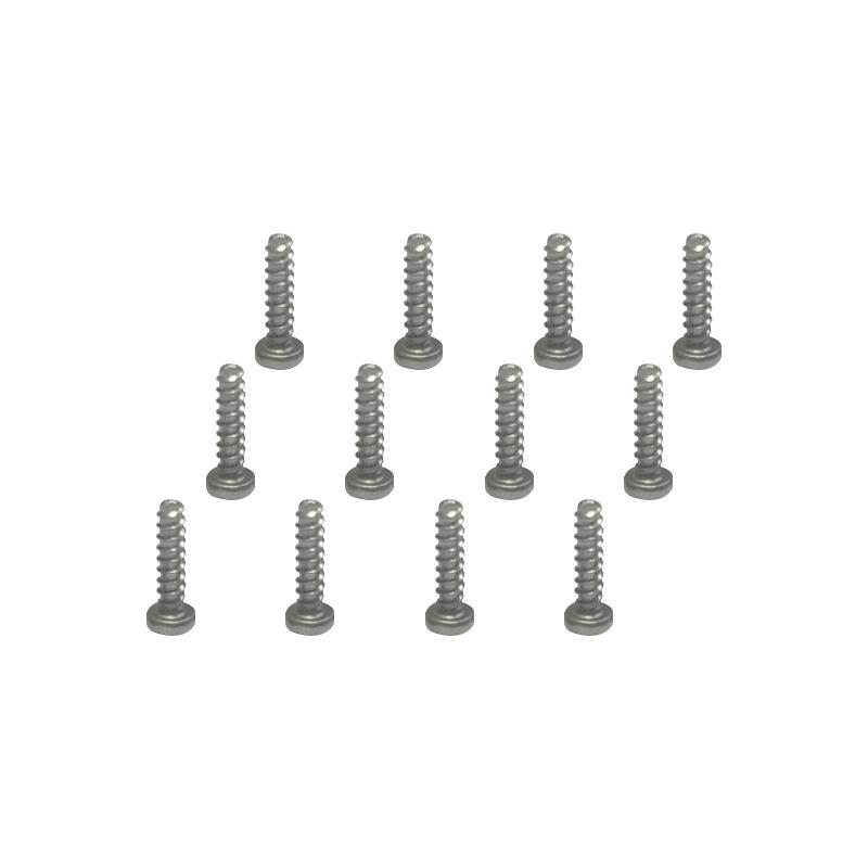 410 Stainless Steel Self-Tapping Screw, Quenched Cross-Recessed Pan Head, Flat Tail, ST2*4 ST2*5, Closed Passivation, 48-Hour Salt Spray