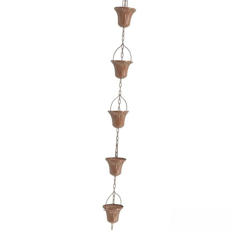 100cm Gutters Rain Chain Replacement Downspouts Decorative Cups Display Pouring Cups Outdoor Rainwater Catcher Chains