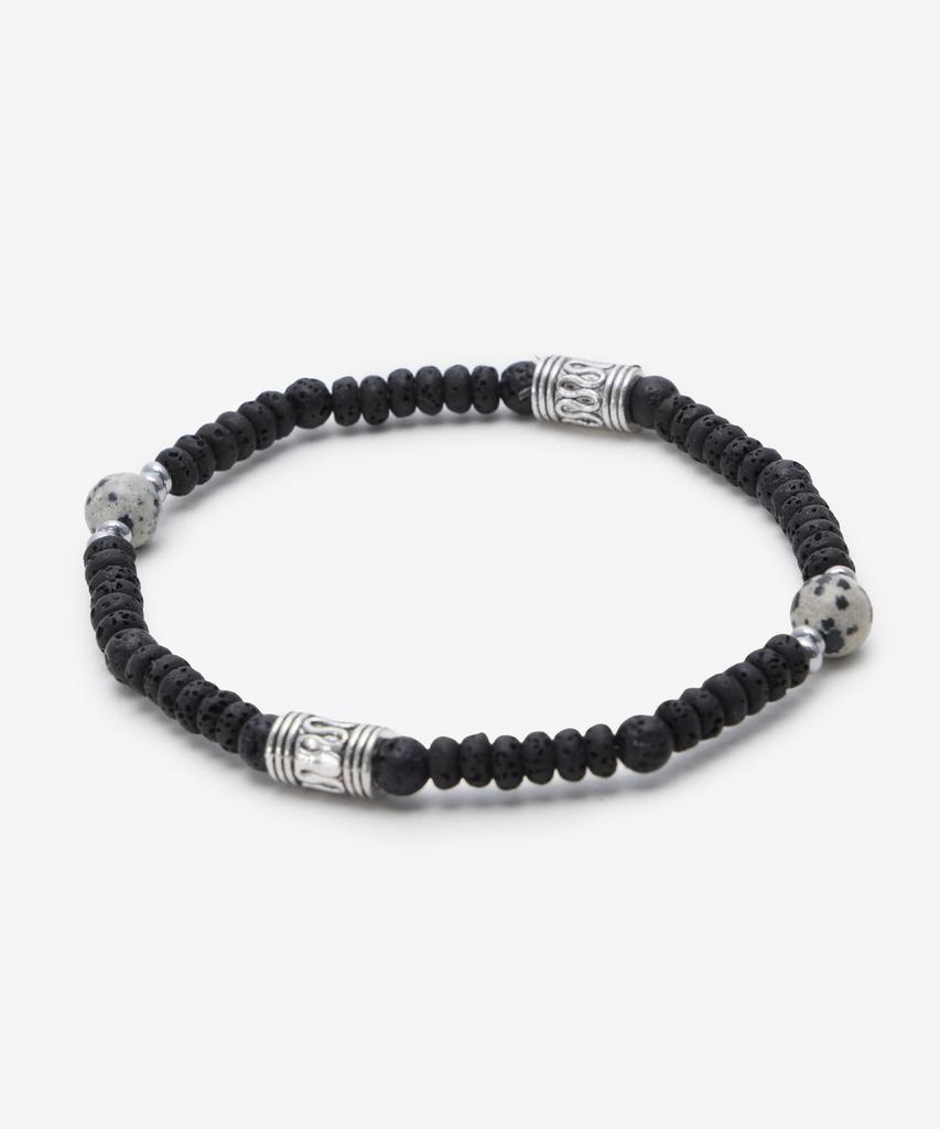 Peanut Loop Basalt Jasper Bracelet Black
