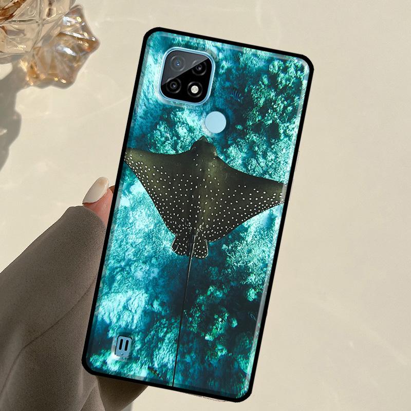 Animal Manta Ray For Realme 14 Pro Plus 10 11 12 13 GT 6 6T 5 GT7 Pro C61 C55 C53 C51 C21Y C25S C67 C75 Case