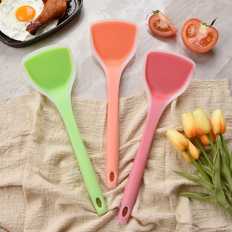 Silicone Spatula for Non-Stick Pans-Kitchen Turner, Flexible High Temp Dishwasher Safe Cooking Utensil, Omelette and Fish Turner