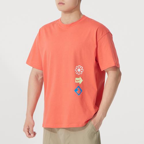 Nike Men's Casual Breathable Short-Sleeve T-Shirt In Orange