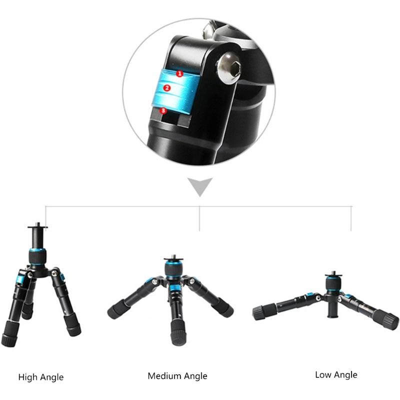 Lightweight Tabletop Tripod For DSLR Cameras Extendable 150mm To 420mm Solid Aluminum Alloy Construction 3/8Inch Mount