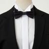 [Ojie] Bow Tie, 100% Silk, Solid Color, Formal, Wedding, Reception, Ceremonial Occasions, Party, Tuxedo, Black