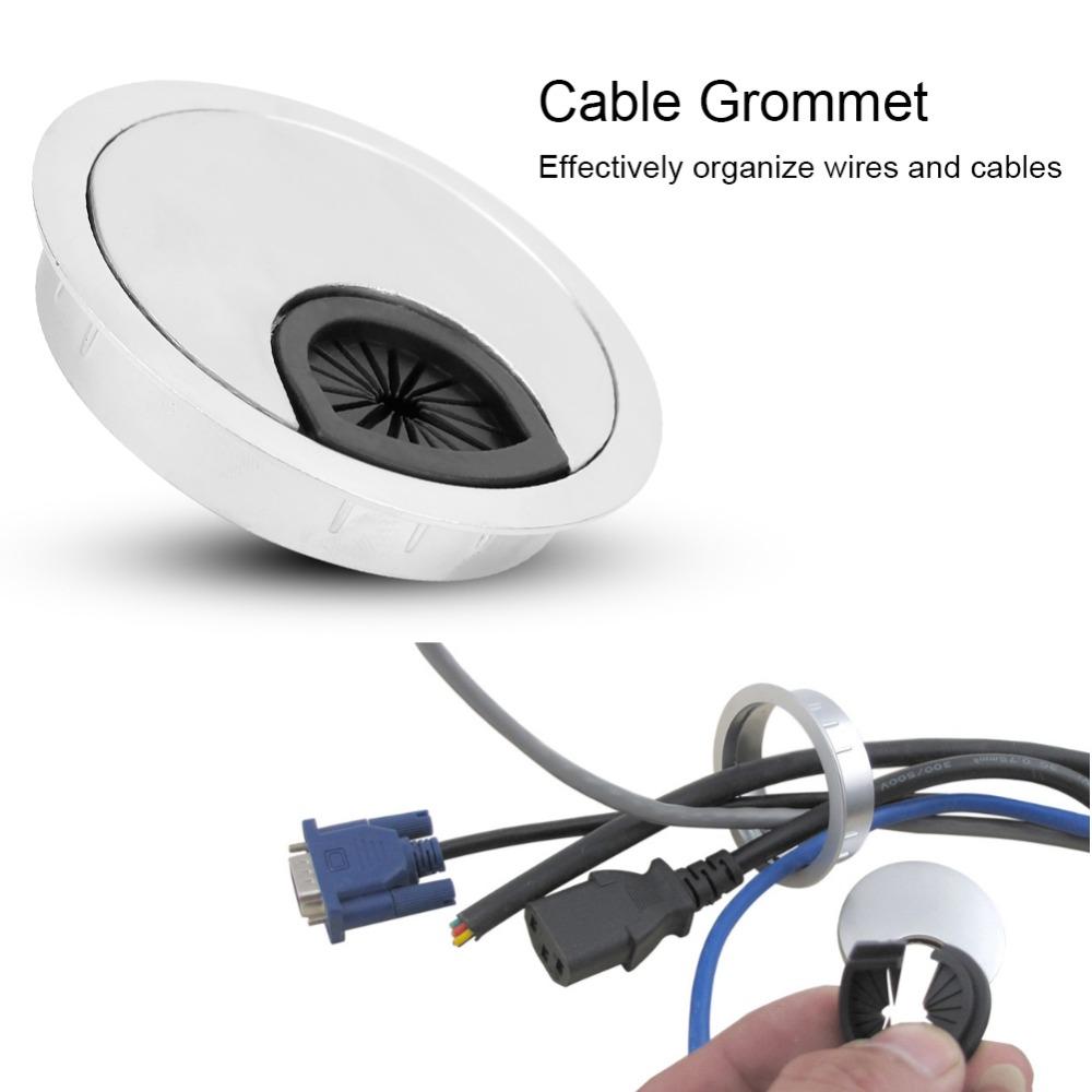 4pcs Zinc Alloy Desk Grommet 60mm Diameter Wire Cord Organizer Durable Cable Hole Cover  Home
