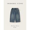 Insbobo Girls' Pants 2026 Spring and Autumn New Style Girls' Jeans Children's Spring Stylish Straight-Leg Pants Spring Wear