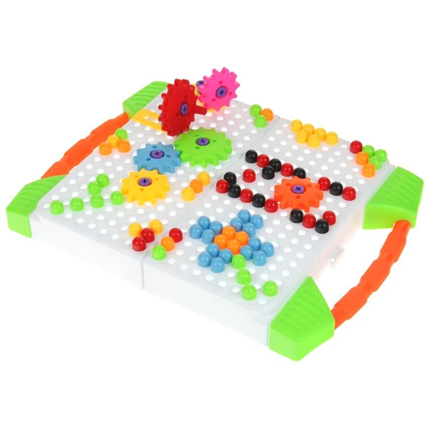 Building Blocks Creative Set in a Case for Screwing Screws and Screwdrivers