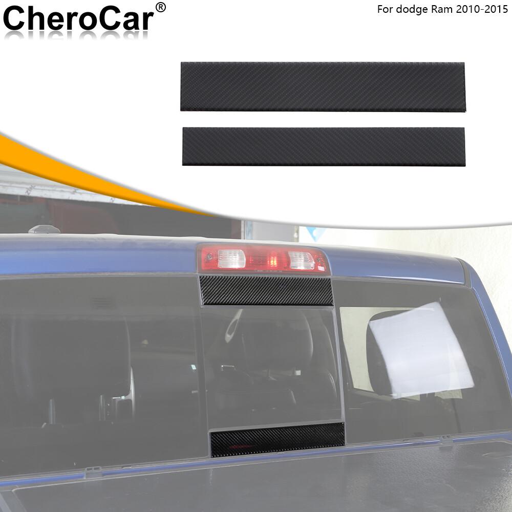 Rear Window Decor Trim Panel Stickers For Dodge Ram 1500 2010-2015 Carbon Fiber