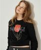 SARANAGI Se05810- Crop Sweatshirt (Black)