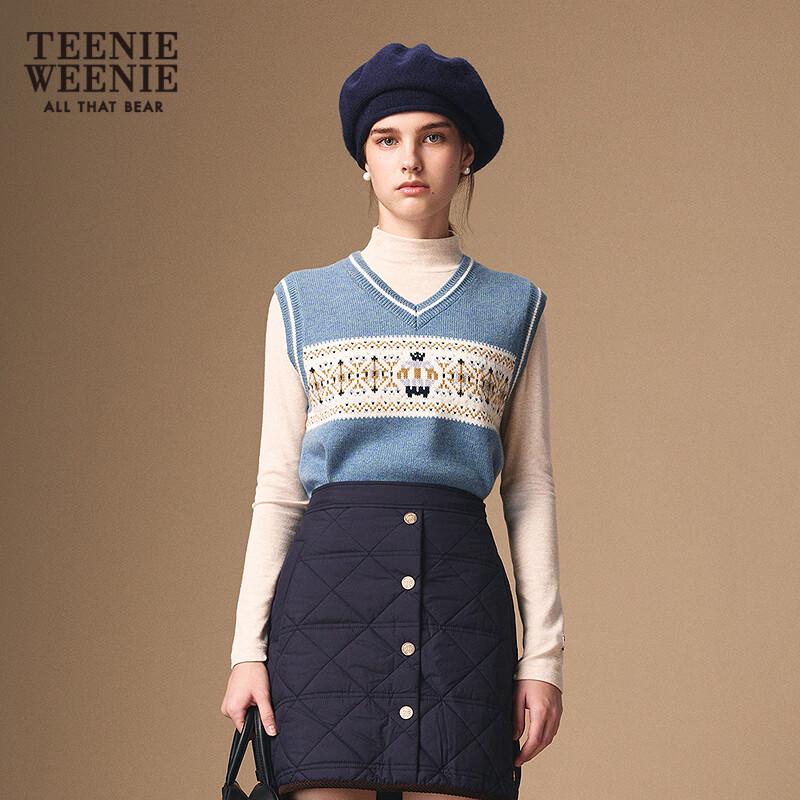 Teenie Weenie Women's Bear Letter Knit Sweater