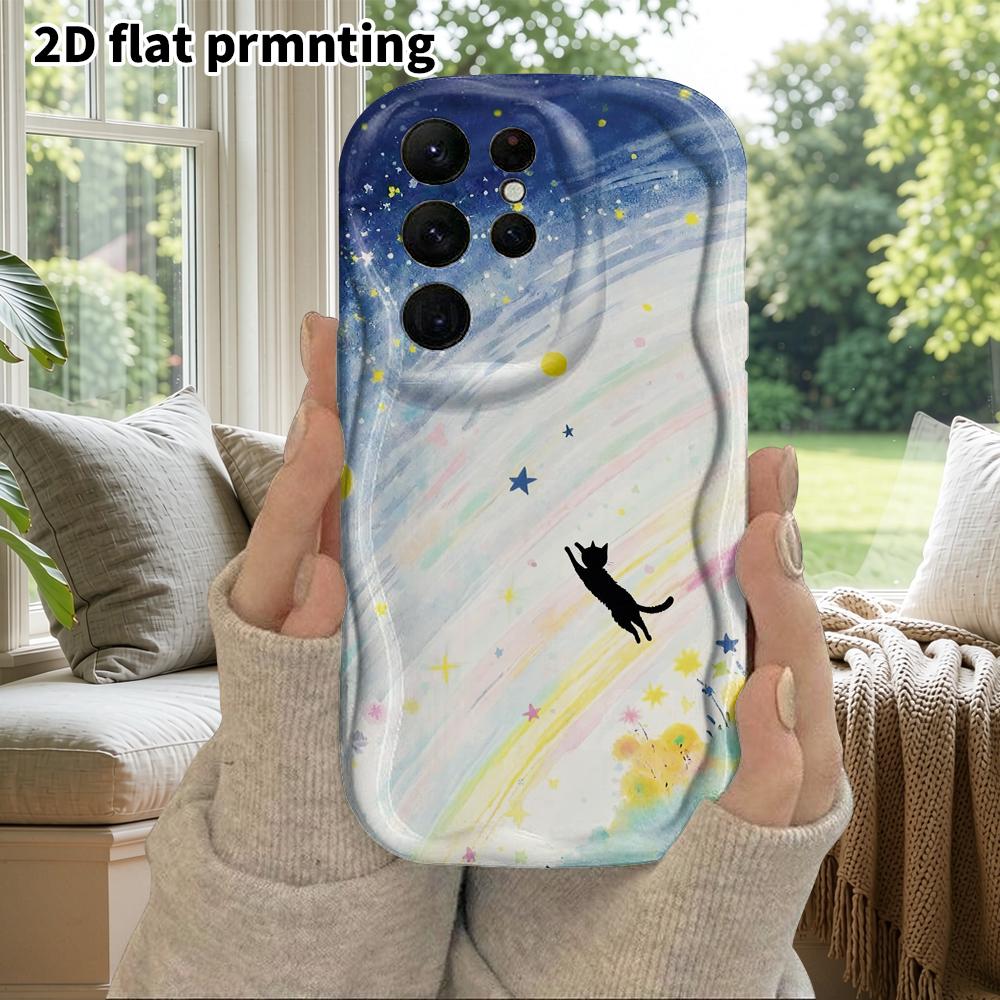 Phone Case: 2D Flat Samsung Galaxy A34 A35 M05 M06 S20 S22 S21 FE Plus 5G Protective Case, Couple Style, Fresh and Gentle, Christmas and Halloween Gif