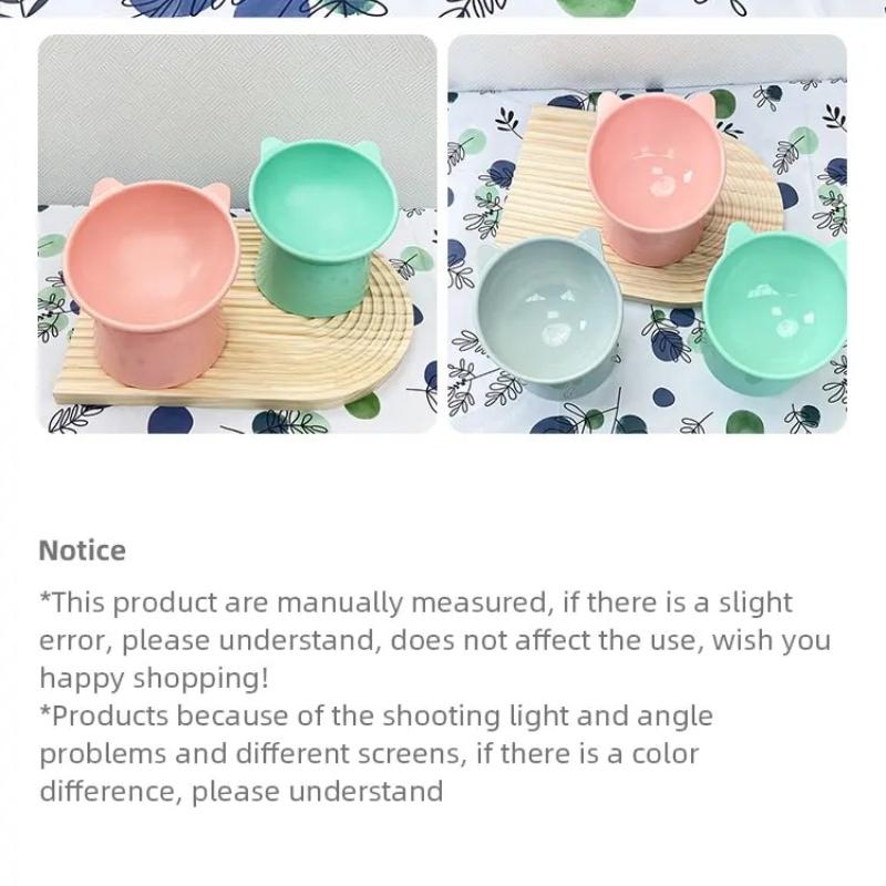 Pet Bowls with Inclined High Bottoms To Protect the Neck of Pets, Dog and Cat Water Bowls To Prevent Overturning