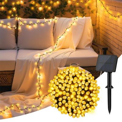Cshare LED Illumination Light Solar LED String Light Solar Illumination Light 5M 50LED Solar Light Outdoor IP65 Waterproof 8 Lighting Modes Fairy