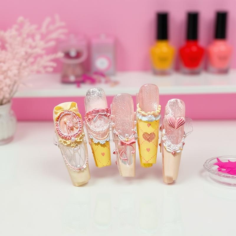Bow Ribbon Silicone Nail Mold Nails DIY Design Stereoscopic Stamping Manicure Tools Flower Nail Decorations