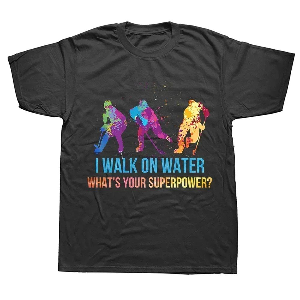 Eat Sleep Hockey Repeat Adult Ice Hockey Retro Vintage Tee Tops Round Neck Fashion Tshirt Clothing Casual Basic Tshirts