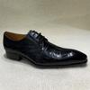 Men's Luxury Italian Leather Oxfords Shoes Brown/Black Lace-Up Wedding Business Formal New Fashion