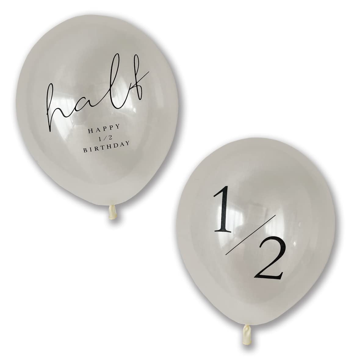 Half Birthday Balloon Set of 2 Decorations for Birthday Balloons Home Studio 6 Months 1/2 Half Birthday Clear