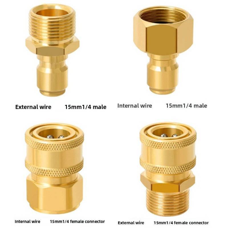 High Pressure Water Gun Quick Connect Fitting Brass Connector For Car Wash And Pressure Washer