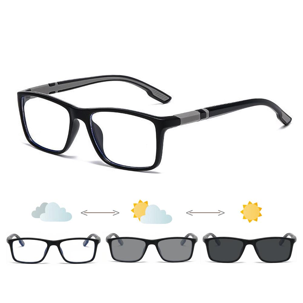 

Ultra Lightweight Square Photochromic Reading Glasses Men Women Classic Anti-blue Light Glasses Fashion Presbyopic Eyeglasses 0 чёрный