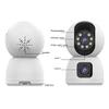 Security Surveillance Full Color Night Vision Dual Camera with 360-degree Rotation Voice