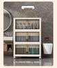 Folding Multi-Layer Plastic Storage Cabinet for Bedroom & Living Room