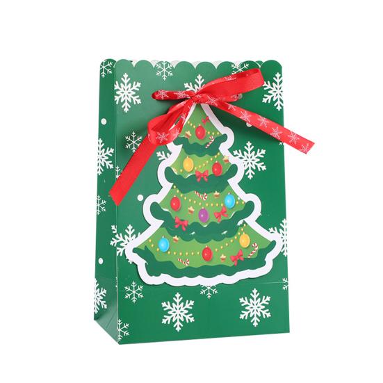 Dárková taška Atraktivní Ins Style Bílá karta Dárková taška Jemná textura Vánoční Dárkové tašky Taštička na bonbóny Párty laskavosti