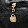 Vintage Soft Leather Handbag Women's Commuter Multi-Layer Large Capacity Shoulder Crossbody Bag