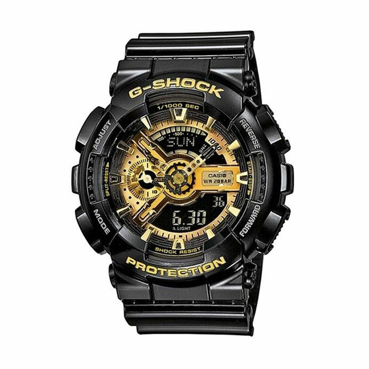 

Casio GA-110GB-1AER Черные, серые, золотые мужские часы TU прозрачный